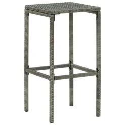 Tabourets De Bar Avec Coussins 6 Pcs Gris Résine Tressée -Mobilier De Jardin Soldes tabourets de bar avec coussins 6 pcs gris resine tressee 3666722413534 847401
