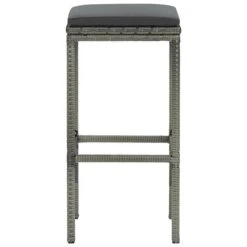 Tabourets De Bar Avec Coussins 6 Pcs Gris Résine Tressée -Mobilier De Jardin Soldes tabourets de bar avec coussins 6 pcs gris resine tressee 3666722413534 847402