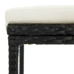 Tabourets De Bar Avec Coussins 6 Pcs Noir Résine Tressée -Mobilier De Jardin Soldes tabourets de bar avec coussins 6 pcs noir resine tressee 3666722354844 943895