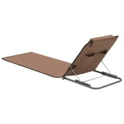 Tapis De Plage Pliables 2 Pcs Acier Et Tissu Marron -Mobilier De Jardin Soldes tapis de plage pliables 2 pcs acier et tissu marron 3666722931113 978295