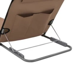 Tapis De Plage Pliables 2 Pcs Acier Et Tissu Marron -Mobilier De Jardin Soldes tapis de plage pliables 2 pcs acier et tissu marron 3666722931113 978296