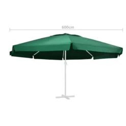 Tissu De Remplacement Pour Parasol D'extérieur Vert 600 Cm -Mobilier De Jardin Soldes tissu de remplacement pour parasol d exterieur vert 600 cm 3666722609661 1166274