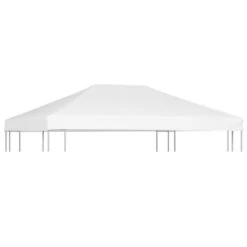 Toile De Toit De Belvédère 270 G/m² 4x3 M Blanc -Mobilier De Jardin Soldes toile de toit de belvedere 270 g m 4x3 m blanc 3666722203098 1166016