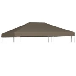 Toile Supérieure De Gazebo 310 G/m² 3x4 M Taupe