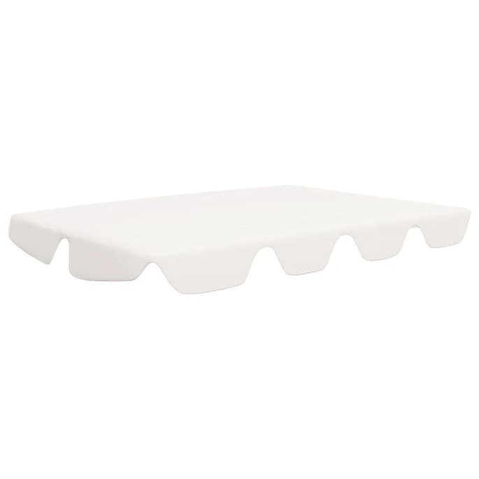 Toit De Rechange De Balançoire Blanc 150/130x70/105 Cm 270 G/m² 2 Toit De Rechange De Balançoire Blanc 150/130x70/105 Cm 270 G/m² – Image 2