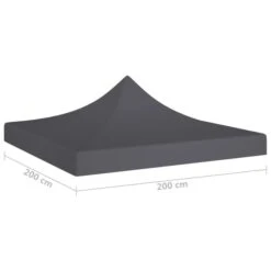 Toit De Tente De Réception 2x2 M Anthracite 270 G/m² -Mobilier De Jardin Soldes toit de tente de reception 2x2 m anthracite 270 g m 3666722202398 1166722