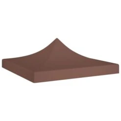 Toit De Tente De Réception 3x3 M Marron 270 G/m²