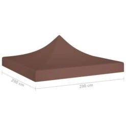 Toit De Tente De Réception 3x3 M Marron 270 G/m² -Mobilier De Jardin Soldes toit de tente de reception 3x3 m marron 270 g m 3666722202428 1166701
