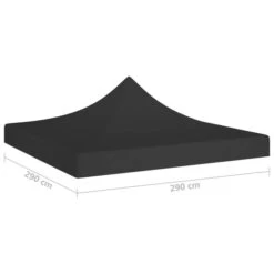 Toit De Tente De Réception 3x3 M Noir 270 G/m² -Mobilier De Jardin Soldes toit de tente de reception 3x3 m noir 270 g m 3666722183116 1215307