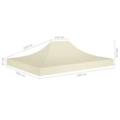 Toit De Tente De Réception 4,5x3 M Crème 270 G/m² -Mobilier De Jardin Soldes toit de tente de reception 4 5x3 m creme 270 g m 3666722182867 1215458