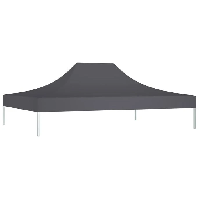 Toit De Tente De Réception 4x3 M Anthracite 270 G/m² 2 Toit De Tente De Réception 4x3 M Anthracite 270 G/m² – Image 2