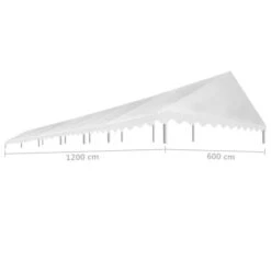Toit De Tente De Réception 6x12 M Blanc 450 G/m² -Mobilier De Jardin Soldes toit de tente de reception 6x12 m blanc 450 g m 8718475721031 1218002