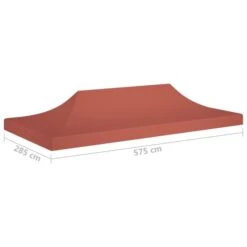 Toit De Tente De Réception 6x3 M Terre Cuite 270 G/m² -Mobilier De Jardin Soldes toit de tente de reception 6x3 m terre cuite 270 g m 3666722183048 1215348