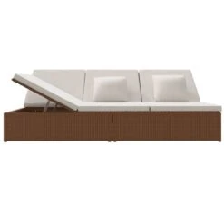 Transat Convertible Avec Coussins Résine Tressée Marron 11 Transat Convertible Avec Coussins Résine Tressée Marron -Mobilier De Jardin Soldes transat convertible avec coussins resine tressee marron 3666722116497 1372979