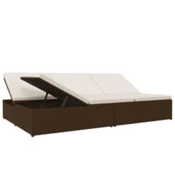 Transat Convertible Avec Coussins Résine Tressée Marron 12 Transat Convertible Avec Coussins Résine Tressée Marron -Mobilier De Jardin Soldes transat convertible avec coussins resine tressee marron 3666722116497 1372980