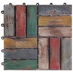 Tuiles De Terrasse 22 Pcs 30x30 Cm Bois De Récupération Solide -Mobilier De Jardin Soldes tuiles de terrasse 22 pcs 30x30 cm bois de recuperation solide 8720286033647 1283212