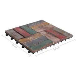 Tuiles De Terrasse 22 Pcs 30x30 Cm Bois De Récupération Solide -Mobilier De Jardin Soldes tuiles de terrasse 22 pcs 30x30 cm bois de recuperation solide 8720286033647 1283214
