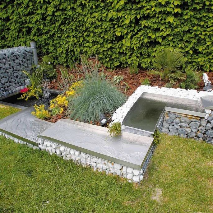 Ubbink Cascade Lame Acier Inoxydable Wolga Élément De Coin Gauche 1 Ubbink Cascade Lame Acier Inoxydable Wolga Élément De Coin Gauche