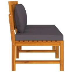 VidaxL Lit De Jour Avec Coussin Gris 200x60x75 Cm Bois D'acacia Solide -Mobilier De Jardin Soldes vidaxl lit de jour avec coussin gris 200x60x75 cm bois d acacia solide 3666722922715 1512414