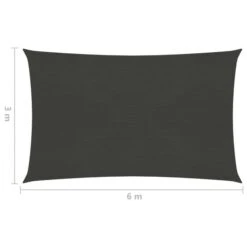 Voile D'ombrage 160 G/m² Anthracite 3x6 M PEHD -Mobilier De Jardin Soldes voile d ombrage 160 g m anthracite 3x6 m pehd 3666722858786 937836