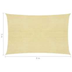 Voile D'ombrage 160 G/m² Beige 5x8 M PEHD -Mobilier De Jardin Soldes voile d ombrage 160 g m beige 5x8 m pehd 3666722886888 1484621