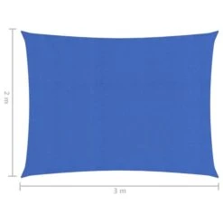 Voile D'ombrage 160 G/m² Bleu 2x3 M PEHD 11 Voile D'ombrage 160 G/m² Bleu 2x3 M PEHD -Mobilier De Jardin Soldes voile d ombrage 160 g m bleu 2x3 m pehd 3666722359559 939695