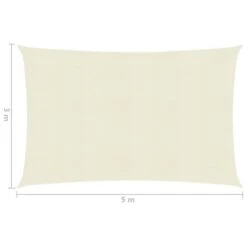 Voile D'ombrage 160 G/m² Crème 3x5 M PEHD -Mobilier De Jardin Soldes voile d ombrage 160 g m creme 3x5 m pehd 3666722361156 938154