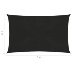 Voile D'ombrage 160 G/m² Noir 3x5 M PEHD 11 Voile D'ombrage 160 G/m² Noir 3x5 M PEHD -Mobilier De Jardin Soldes voile d ombrage 160 g m noir 3x5 m pehd 8720286102978 940456