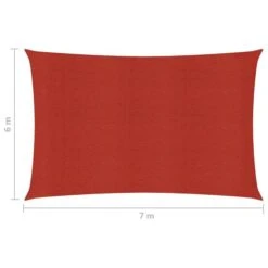 Voile D'ombrage 160 G/m² Rouge 6x7 M PEHD -Mobilier De Jardin Soldes voile d ombrage 160 g m rouge 6x7 m pehd 3666722778312 940079