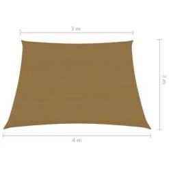 Voile D'ombrage 160 G/m² Taupe 3/4x2 M PEHD -Mobilier De Jardin Soldes voile d ombrage 160 g m taupe 3 4x2 m pehd 3666722359917 939359