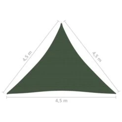 Voile D'ombrage 160 G/m² Vert Foncé 4,5x4,5x4,5 M PEHD 11 Voile D'ombrage 160 G/m² Vert Foncé 4,5x4,5x4,5 M PEHD -Mobilier De Jardin Soldes voile d ombrage 160 g m vert fonce 4 5x4 5x4 5 m pehd 3666722359658 939623