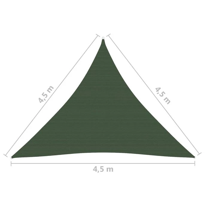 Voile D'ombrage 160 G/m² Vert Foncé 4,5x4,5x4,5 M PEHD 6 Voile D'ombrage 160 G/m² Vert Foncé 4,5x4,5x4,5 M PEHD – Image 6
