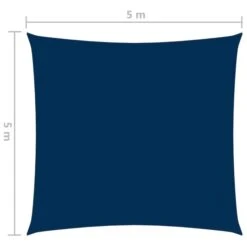 Voile De Parasol Tissu Oxford Carré 5x5 M Bleu -Mobilier De Jardin Soldes voile de parasol tissu oxford carre 5x5 m bleu 8720286122723 770978
