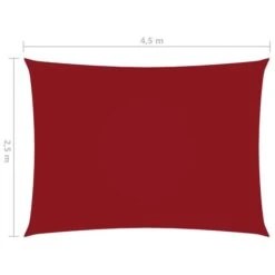 Voile De Parasol Tissu Oxford Rectangulaire 2,5x4,5 M Rouge -Mobilier De Jardin Soldes voile de parasol tissu oxford rectangulaire 2 5x4 5 m rouge 8720286123942 725804