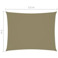Voile De Parasol Tissu Oxford Rectangulaire 2x3,5 M Beige -Mobilier De Jardin Soldes voile de parasol tissu oxford rectangulaire 2x3 5 m beige 3666722485593 703583