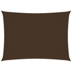 Voile De Parasol Tissu Oxford Rectangulaire 2x3,5 M Marron