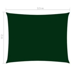 Voile De Parasol Tissu Oxford Rectangulaire 2x3,5 M Vert Foncé -Mobilier De Jardin Soldes voile de parasol tissu oxford rectangulaire 2x3 5 m vert fonce 8720286122228 770931