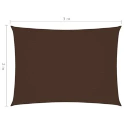 Voile De Parasol Tissu Oxford Rectangulaire 2x3 M Marron -Mobilier De Jardin Soldes voile de parasol tissu oxford rectangulaire 2x3 m marron 3666722777322 720610