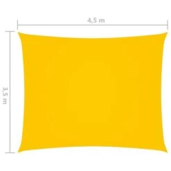 Voile De Parasol Tissu Oxford Rectangulaire 3,5x4,5 M Jaune -Mobilier De Jardin Soldes voile de parasol tissu oxford rectangulaire 3 5x4 5 m jaune 3666722468459 734186