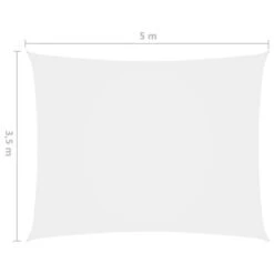 Voile De Parasol Tissu Oxford Rectangulaire 3,5x5 M Blanc 11 Voile De Parasol Tissu Oxford Rectangulaire 3,5x5 M Blanc -Mobilier De Jardin Soldes voile de parasol tissu oxford rectangulaire 3 5x5 m blanc 3666722485456 703715