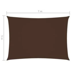 Voile De Parasol Tissu Oxford Rectangulaire 5x7 M Marron -Mobilier De Jardin Soldes voile de parasol tissu oxford rectangulaire 5x7 m marron 8720286125717 600718