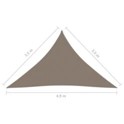 Voile De Parasol Tissu Oxford Triangulaire 3,5x3,5x4,9 M Taupe 11 Voile De Parasol Tissu Oxford Triangulaire 3,5x3,5x4,9 M Taupe -Mobilier De Jardin Soldes voile de parasol tissu oxford triangulaire 3 5x3 5x4 9 m taupe 3666722517683 600500