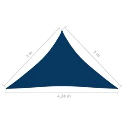 Voile De Parasol Tissu Oxford Triangulaire 3x3x4,24 M Bleu -Mobilier De Jardin Soldes voile de parasol tissu oxford triangulaire 3x3x4 24 m bleu 8720286123034 716833