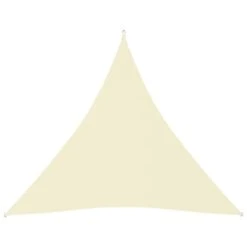Voile De Parasol Tissu Oxford Triangulaire 4,5x4,5x4,5 M Crème
