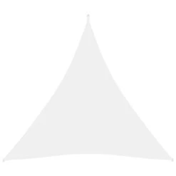 Voile De Parasol Tissu Oxford Triangulaire 5x5x5 M Blanc