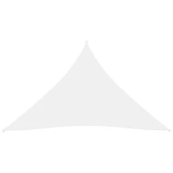 Voile De Parasol Tissu Oxford Triangulaire 5x5x5 M Blanc -Mobilier De Jardin Soldes voile de parasol tissu oxford triangulaire 5x5x5 m blanc 3666722455930 770483
