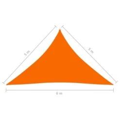 Voile De Parasol Tissu Oxford Triangulaire 5x5x6 M Orange -Mobilier De Jardin Soldes voile de parasol tissu oxford triangulaire 5x5x6 m orange 8720286124796 726961