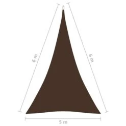 Voile De Parasol Tissu Oxford Triangulaire 5x6x6 M Marron -Mobilier De Jardin Soldes voile de parasol tissu oxford triangulaire 5x6x6 m marron 3666722469302 732672