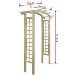 Voûte En Treillis 150x50x210 Cm Bois -Mobilier De Jardin Soldes voute en treillis 150x50x210 cm bois 3666722181471 1216799
